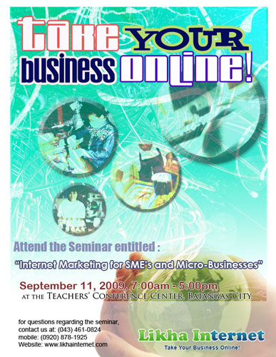internet marketing seminar flyer